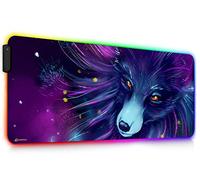 DORRISO Mouse Pad RGB Gaming Mouse Mat New Large 900x400x4mm XXL 12 Glowing Modes LED Extended Mousepad Anti-Slip Rubber Base Keyboard Soft Mouse Pads for Computer Laptop PC Desk Gaming Mousepad