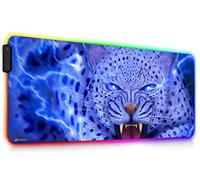 DORRISO Mouse Pad RGB Gaming Mouse Mat New Large 900x400x4mm XXL 12 Glowing Modes LED Extended Mousepad Anti-Slip Rubber Base Keyboard Soft Mouse Pads for Computer Laptop PC Desk Gaming Mousepad