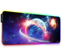 DORRISO Mouse Pad RGB Gaming Mouse Mat New Large 900x400x4mm XXL 12 Glowing Modes LED Extended Mousepad Anti-Slip Rubber Base Keyboard Soft Mouse Pads for Computer Laptop PC Desk Gaming Mousepad
