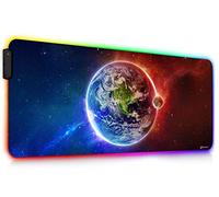 DORRISO Mouse Pad RGB Gaming Mouse Mat New Large 900x400x4mm XXL 12 Glowing Modes LED Extended Mousepad Anti-Slip Rubber Base Keyboard Soft Mouse Pads for Computer Laptop PC Desk Gaming Mousepad