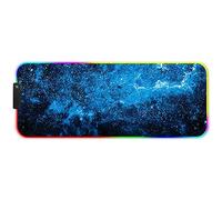DORRISO RGB Gaming Mouse Pads Large XL 800x300x3 mm Led Mousepad Anti-slip Rubber Base Computer Keyboard Mice Mat for PC Laptop Desk Gaming Mouse Mats Blue