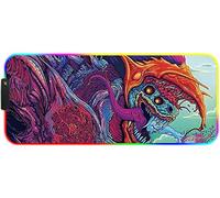 DORRISO RGB Gaming Mouse Pads XXL Large Mat 900x400x3mm Mousepad Anti-Slip Rubber Base Computer Keyboard Mice Mat for PC Laptop Desk Gaming Mouse Mats Beast