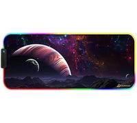 DORRISO RGB Gaming Mouse Pads XXL Large Mat 900x400x3mm Mousepad Anti-Slip Rubber Base Computer Keyboard Mice Mat for PC Laptop Desk Gaming Mouse Mats Starry Sky