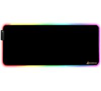 DORRISO RGB Large Gaming Mousepad 900x400x4 mm XXL 12 Glowing Modes RGB LED Extended Mouse Mats Anti-slip Rubber Base Keyboard Mouse Pads for Computer Laptop PC Desk Gaming Mousepad Black