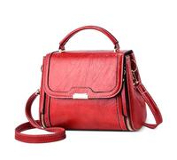 DORRISO Small Handbags for Women Anti Thief Handbags Shoulder bags Casual Ladies Crossbody Bags Tote Bags Travel Bag for Office Banquet Dating Waterproof PU Leather Red