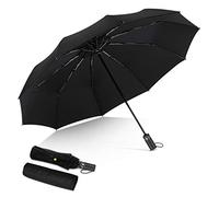 DORRISO Strongest Windproof Travel Umbrella Automatic Folding Rain Umbrella Portable Compact Superior Business Durable Premium Handle for Mens Womens Umbrellas Fits Car & Backpack