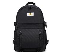 DORRISO Unisex Backpack Casual Backpack Women Men Rucksack Bag for 14 Inch Laptop with USB Port Multiple Pockets for College Travel School Waterproof Nylon Knapsack Bag Black