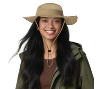 DORRISO Unisex Wide Brimmed Sun Hat for Women Men Bucket Hat UPF 50+ UV Protection Waterproof Fisherman Cap Fishing Hiking Beach Garden Holiday Cycling Camping Trekking Brown