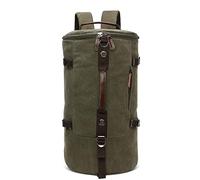 DORRISO Vintage Backpack Men Large Capacity Knapsack Bag Convertible Holdall Travel Duffle Bag for Hiking Camping Vacation Daily Outdoor Canvas Men Daypack Weekend Shoulder Bag Green