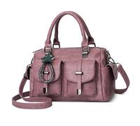 DORRISO Vintage Women Small Top Handle Bag Elegant Handbag PU Leather Multiple Pockets Tote Shoulder Bag for Date Shopping Casual Travel Work Daily Ladies Satchel Crossbody Bags Pink