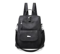 DORRISO Women Backpack Fashion Ladies Handbag Cute Shoulder Bag Lightweight Casual Travel Daypack Impermeable PU Leather Women Rucksacks Black