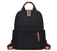 DORRISO Women Backpack Fashion Ladies Shoulder Bag Cute Handbag Lightweight Casual Travel Daypack Impermeable Nylon Rucksacks Black