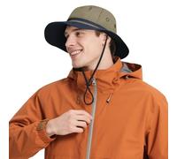 DORRISO Women Sun Hat Men Wide Brimmed Bucket Hat UPF 50+ Foldable Vacation Travel Mountaineer Beach Sunscreen Bush Hat Polyester Unisex Fisherman Cap Dark Khaki