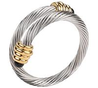 Dorriss Cable Rings Vintage Twisted Open Ring for Women Adjustable Designer Fashion Brand Stainless Steel Jewelry with Gift Box, Stainless Steel, Cubic Zirconia