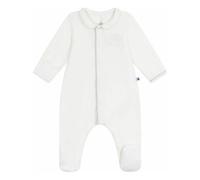 Dors Bien Logo Embroidered Organic Cotton Pyjamas White 1 month