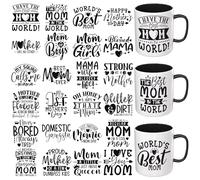 DORSBABY UV DTF Cup Wrap, 24 Sheet Best Mom Ever Rub On Transfers