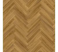 Dorset 692D Golden Oak Wood Herringbone Effect Solent Vinyl Flooring | - 4m x 3.5m (13ft1" x 11ft5")