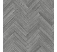 Dorset 990D Grey Wood Herringbone Effect Solent Vinyl Flooring | - 2m x 1.5m (6ft6" x 4ft11")