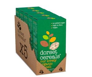 Dorset Cereals Organic Muesli - No Added Sugar Breakfast Cereal - Made with Brazil Nuts, Raisins & Pumpkin Seeds - Vegan and Naturally High Fibre Cereal - 600g (Pack of 5 x 600g)