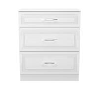 Dorset Chest of Drawers White 3 Drawers 89cm