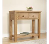 Dorset Console Table - 2 Drawer - Oak