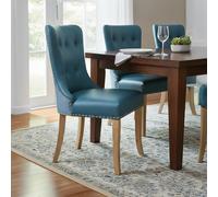 Dorset Dining Chair - Hug - Set of 2 - Blue Faux Leather