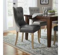 Dorset Dining Chair - Hug - Set of 2 - Grey Faux Leather