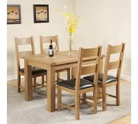 Dorset Dining Set - 4-6 Seater - 120cm-153cm - Extending - Oak - Variation Available