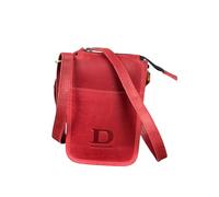 Dorset Hide Genuine Leather Mini Unisex Crossbody Bag (Red)