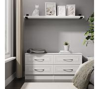 Dorset Large Chest of Drawers White 4 Drawers 110cm
