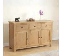 Dorset Oak 3 Door Large Sideboard - 137cm