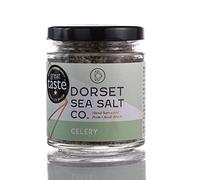 Dorset Sea Salt Co. - Infused with Celery (100g) - Aromatic Blend of Hand Harvested Sea Salt Flake & Ground Celery Seed, Perfect for Seasoning, Marinading or Creating a Delicious Rub