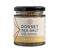Dorset Sea Salt Co. - Lemon & Thyme Infused Sea Salt (100g) - Aromatic Blend of Sea Salt Flakes, Zesty Dried Lemon Peel & Thyme, Perfect for Seasoning, Marinading or Creating a Delicious Rub
