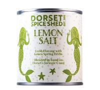 Dorset Spice Shed Sea Salt - Flavoured Salts, Natural Salt Collection with Herbs & Spices, Perfect for Seasoning, Marinading or a Delicious Rub, Great Gift for Cooks (160g, Lemon & Green Herb)