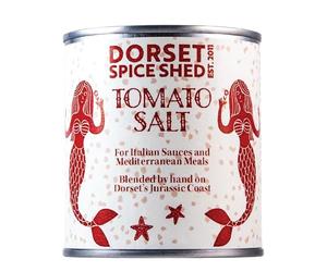 Dorset Spice Shed Sea Salt - Flavoured Salts, Natural Salt Collection with Herbs & Spices, Perfect for Seasoning, Marinading or a Delicious Rub, Great Gift for Cooks (160g, Tomato & Basil)