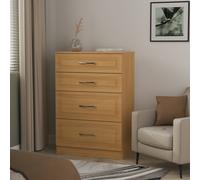 Dorset Tall Chest of Drawers Oak 4 Drawers 108cm