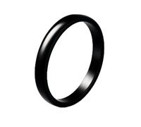 Dorsfri Asexual Ace Ring - 4mm Slim Black Stainless Steel Identity Band for Right Middle Finger - Subtle Aroace Pride Jewelry for Daily Wear, Gift-Ready Box - Sizes 5-10, slim, Stainless Steel, No