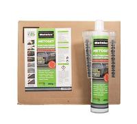 Dortech 12Pcs Metolux Metoset Concrete Repair Resin for Repairing Cracks and Sealing Joints, Strong Mortar Repair Ready to Use Cement Filler Suitable for Indoor & Outdoor Use - Grey (12 x 480g)