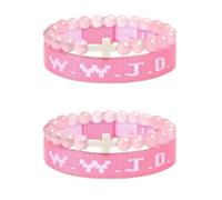 Dorugage 2-Set Bracelet | Beaded C Ross Bracelet Set | Adjustable Christian Bracelets With Natural Stone And Nylon | What Would Jesus Do Bracelets | Fabric Wristbands Jesus Bracelet For Men & Women