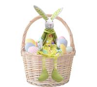 Dorugage Easter Bunny Doll,Cute Easter Rabbit Stuffed Toy Long Legged - 16.5in Soft Handmade Easter Stuffed Fabric Bunnies Table Decor for Bedside Bookshelf Sofa