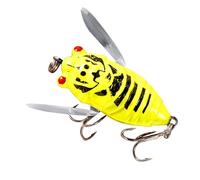 Dorugage Freshwater Fishing Lures, Holographic Eyes Fishing Hard Lures Fishing Cicada Bait - Small Artificial Fishing Bait Fishing Bait Lures for Lake Pond Freshwater