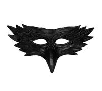 Dorugage Half Face Black Hawk masks | Cool Leather Bird masks | Half Face Halloween Costume Masks | Crow Animal Face Masque Accessories For Halloween Dress Up Party