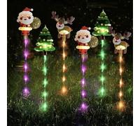 Dorugage Moving Christmas Lights | 6 Pack Solar Christmas Tree Snowman Reindeer Lights | Cute Lighted Holiday Displays Lantern | Lighted Moving Animated C-hristmas Outdoor Yard Decorations