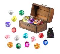 Dorugage Pool Diving Toys | Pool Games | Diving Gem Pools Toy with 15 Big Colorful Diamond Set | Treasure Box Dive Toy | Underwater Gemstone Pools Toys for Swimming Bath Birthday Summer Parties