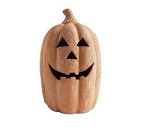 Dorugage Terracotta Pumpkin | Halloween Resin Terra Cotta Pumpkins | Fall Decor Jack O Lanterns | Hand-Carved Design Pumpkins Outdoor Indoor for Home Farmhouse Table Mantel Festival Decorations