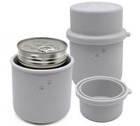 DORUI Canned Dog Food Storage Container, Food-Grade Silicone Can Cover for Dog and Cat Food, Keep Canned Fresh, No Odor in Fridge, Dishwasher Safe, Fit Most Standard Size for Pet Canned(Grey)