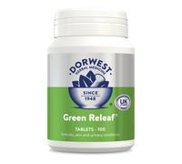 Dorwest Green Releaf Tablets, 100 Tablets, Natural Supplements for Dogs and Cats - For Healthier Skin, Joints, and Urinary Systems in Pets