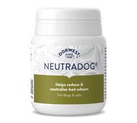 DORWEST HERBS Dorwest Neutradog Tablets For Dogs And Cats, 100 Tablets, Odour Absorbing Supplements for Dogs and Cats - For Neutralising Smells via Natural Removal, Green