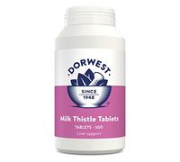 (Dorwest Herbs) Milk Thistle Tablets Liver Support for Cats & Dogs (500 Tablets)