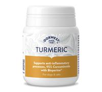 Dorwest Turmeric Tablets for Dogs and Cats, 100 Tablets, Easy-To-Absorb Turmeric Supplement, 95% Curcuminoids, Joint and Anti-Inflammatory S